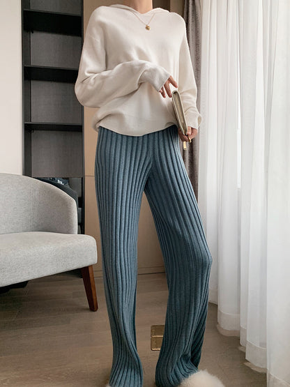 Fashion High Waist Knitting Winter Pants