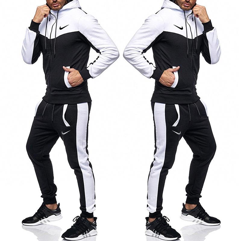 Casual Fall Men Hoody Sports Suits-STYLEGOING
