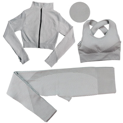 Sexy Body Buidling Sporting 3pcs Suits for Women