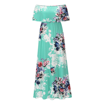 Sexy Strapless Women Boho Long Dresses