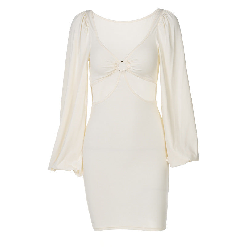 Sexy Lantern Sleeves Summer Short Dresses