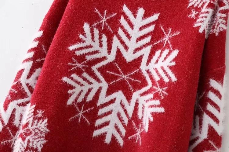 Christmas Snowflake High Neck Knitting Women Sweaters--Free Shipping at meselling99