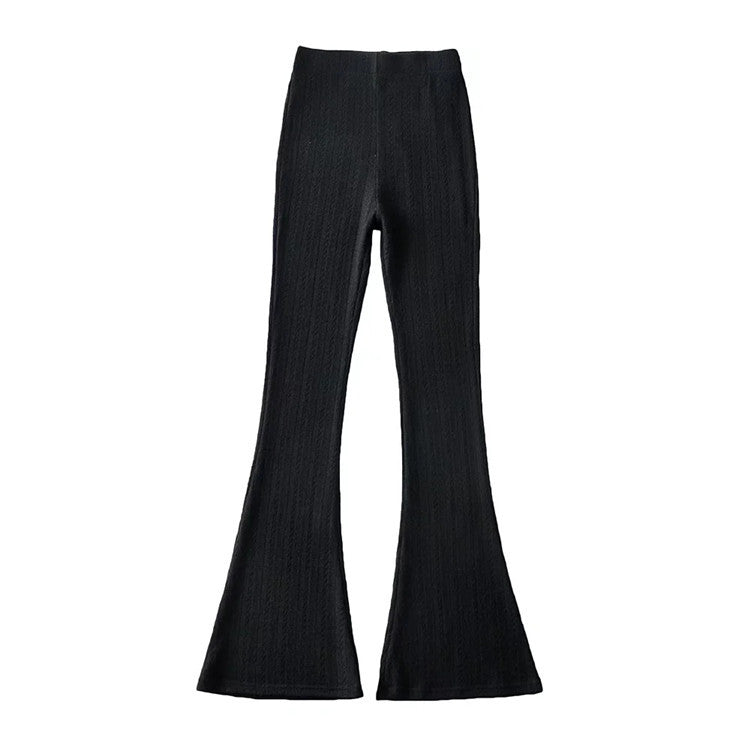 Sexy Designed Knitting Tops and High Waist Trumpet Pants