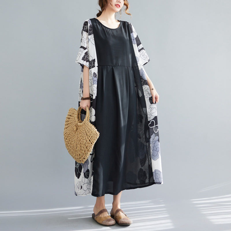 Summer Cotton Vintage Short Sleeveless Long Cozy Dresses