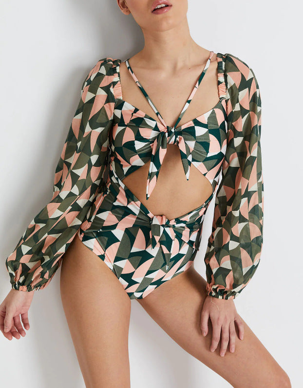 Women Chiffon Summer Beach Dresses + One Piece Swimsuits
