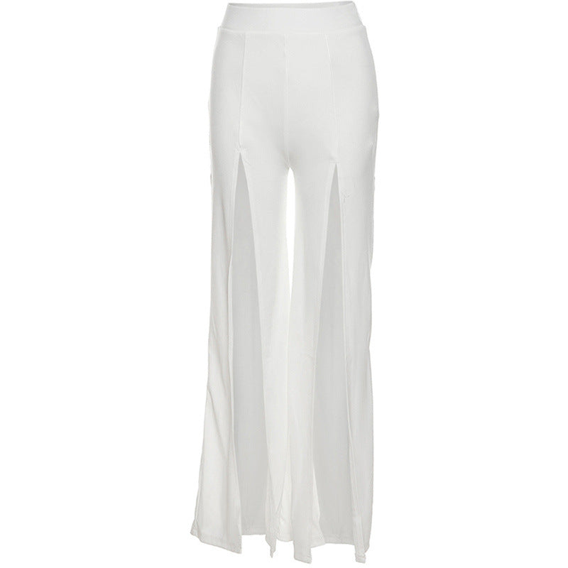 Sexy High Waist Slim Split Front Casual Pants