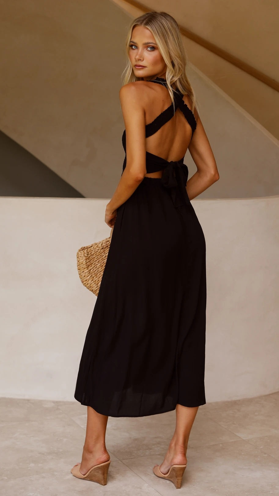 Sexy Backless Off The Shoulder Summer Linen Dresses