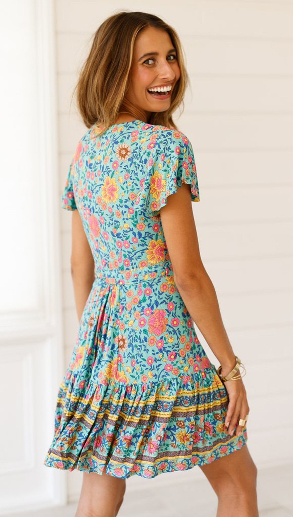 Summer Beach Bohemian Short Dresses-STYLEGOING