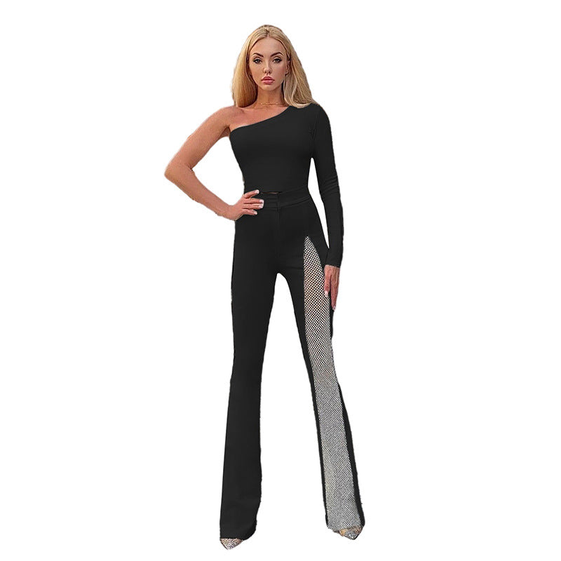 Fashion Gauze High Waist Casual Trumpet Pants