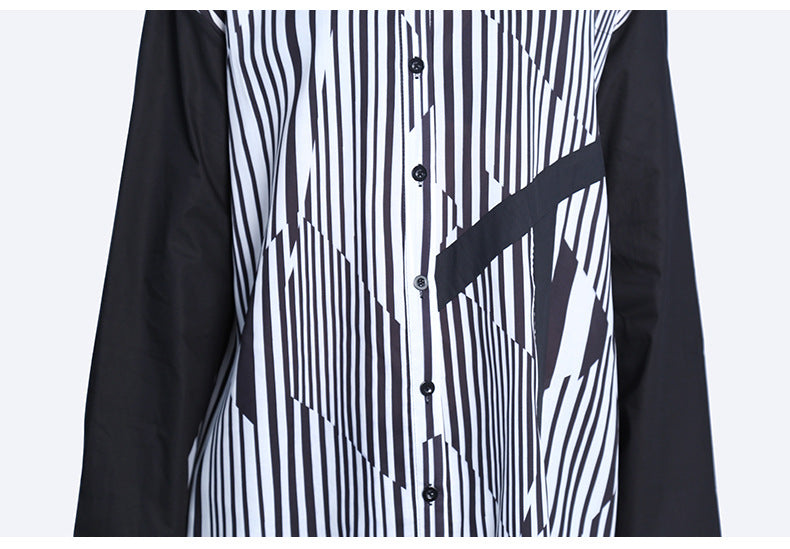 Classy Striped Long Sleeves Shirts Dresses