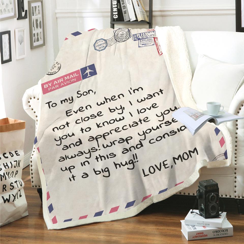To Your Loved Envelope Style Sherpa Blanket-To My Wife-50*60(inch)-Free Shipping at meselling99