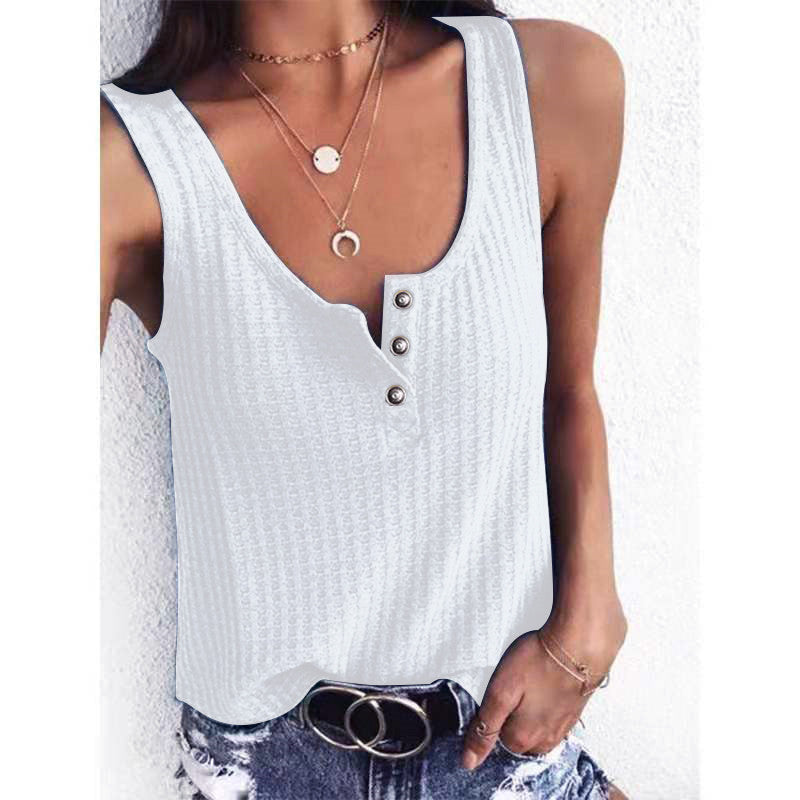Summer U Neck Sleeveless Tank Tops