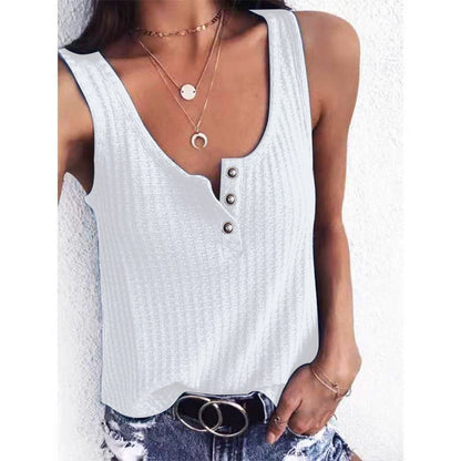 Summer U Neck Sleeveless Tank Tops