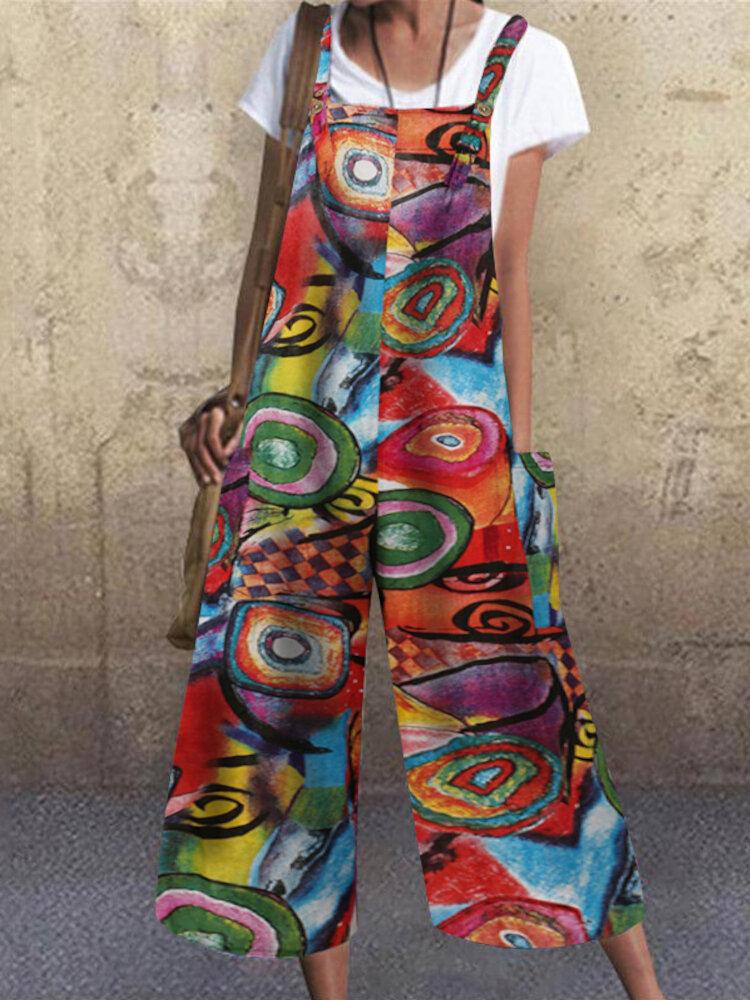 Leisure Summer Linen Plus Sizes Jumpsuits-STYLEGOING