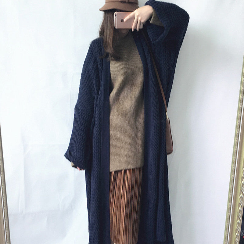 Casual Women Kntting Long Cardigan Overcoat