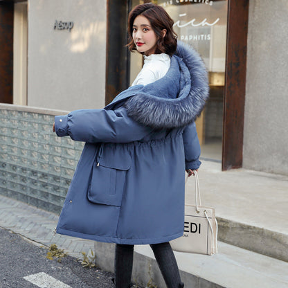 Warm Thick Velvet Plus Sizes Winter Outerwear for Women