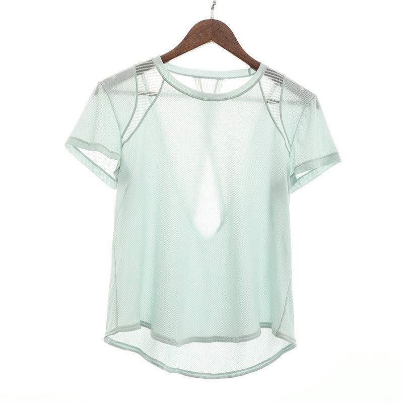 Summer Outdoor Fast Drying Short Sleeves Yoga Tops