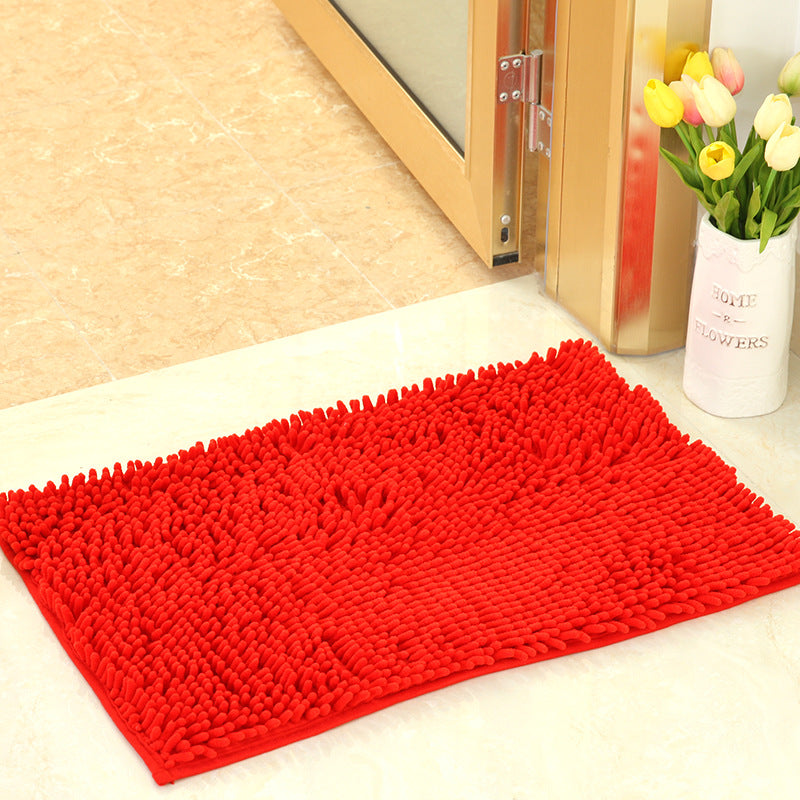 Shaggy Chenille Door Mat Non Slip Bath Mat Easy Care Microfibre Bobble Bath Mat
