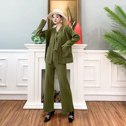 Luxury 3pcs Knitted Women Suits