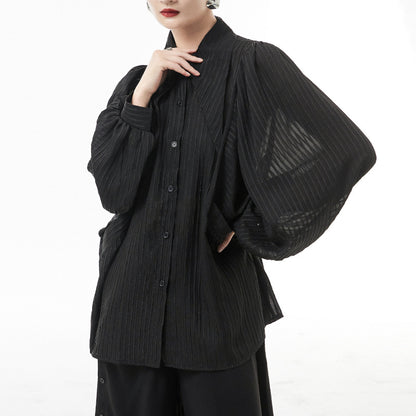 Designed See Through Long Sleeves Shirts for Women