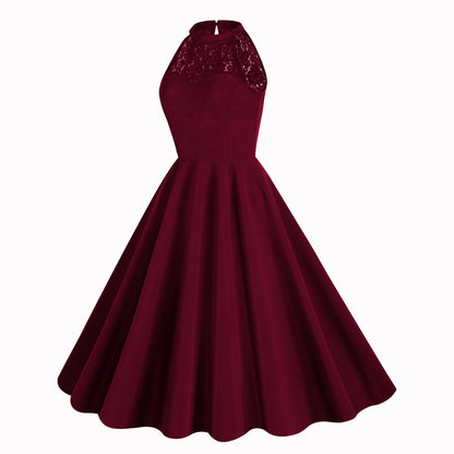 Elegant Sleeveless Halter Party Dresses
