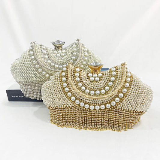 Women Tassels Design Jewelry Wedding Clutch Bags