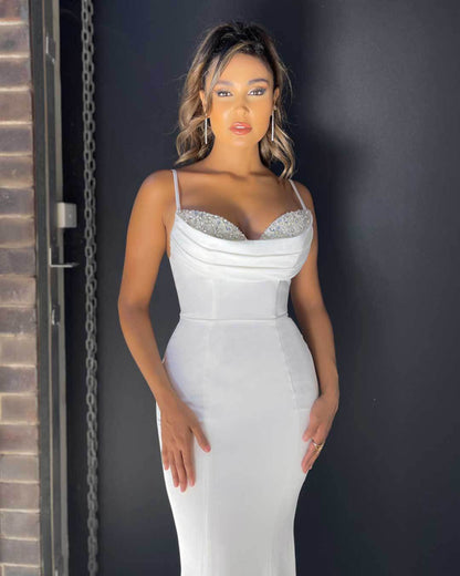 Sexy Brush Tail Evening Party Dresses-STYLEGOING