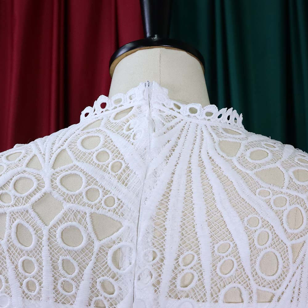 Elegant Hollow Out Plus Sizes Lace Party Dresses