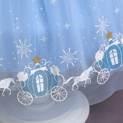 Lovely Cinderella Cosplay Costume Princess Dresses for Girls