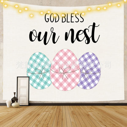 Happy Easter Day Room Wall Tapestry for Decoration