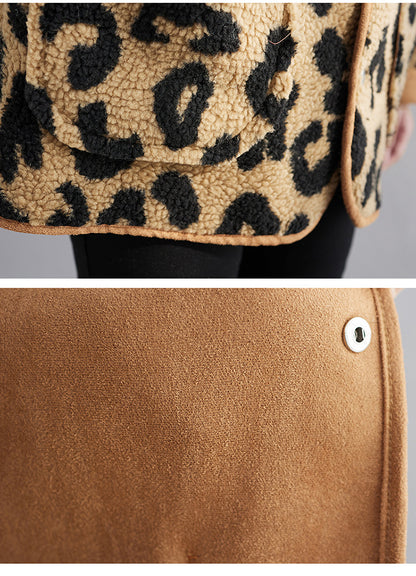 Fashion Leopard Artificial Fur Women Coats