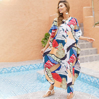 Women Summer Beach Loose Holiday Dresses-STYLEGOING