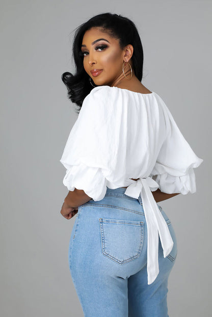 Designed Half Sleeves Spring Blouses for Women