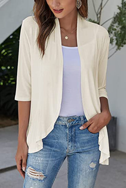 Casual 3/4 Sleeves Cardigan Tops for Women