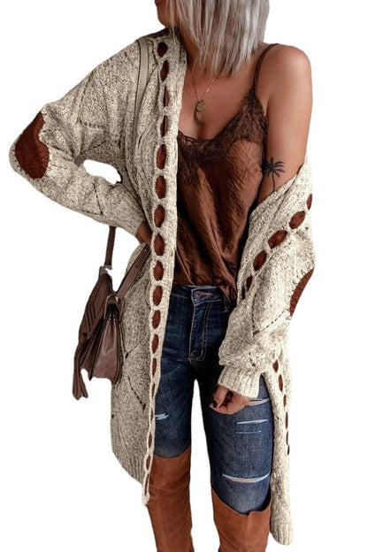 Women Knitting Long Sleeves Cardigan Sweaters-STYLEGOING