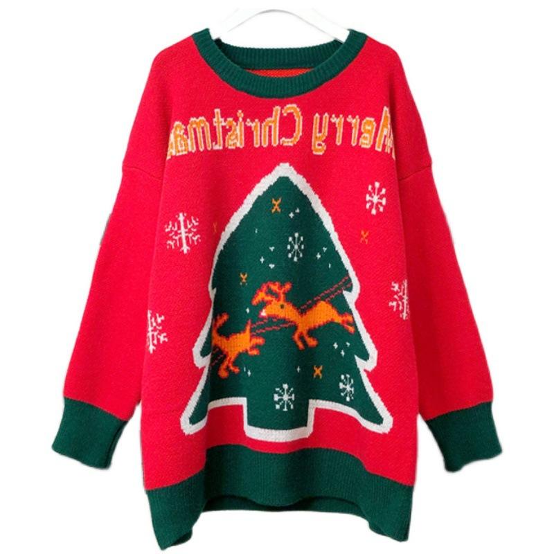 Christmas Casual Round Neck His-and-hers Knitting Sweaters