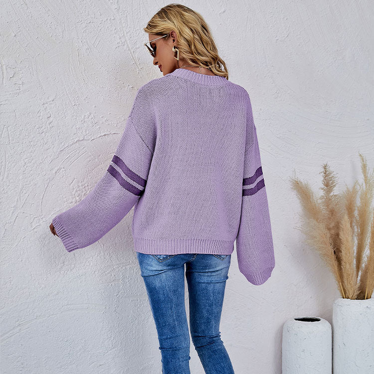 Casual Women Sweetheart Design Pullover Sweaters