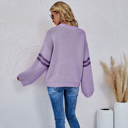 Casual Women Sweetheart Design Pullover Sweaters