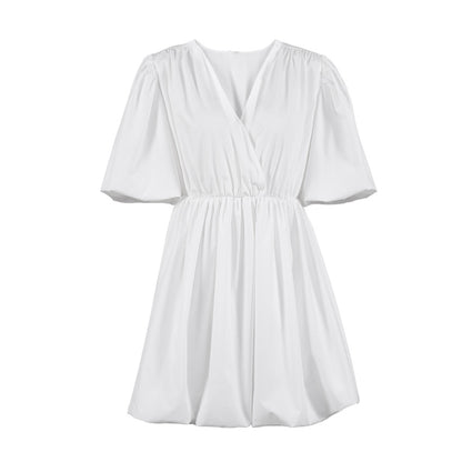 Summer Puff Sleeves Women Mini Dresses
