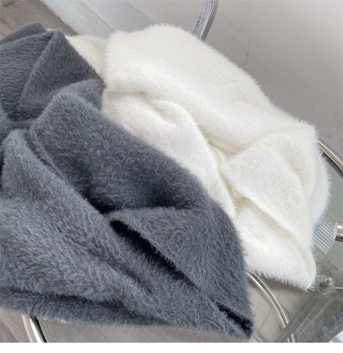 Casual Velvet Mink Long Knitting Cardigan Coats for Women
