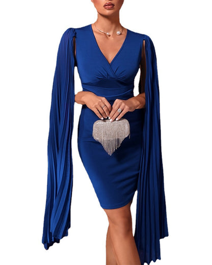 Blue High Waist Short Party Dresses for Women