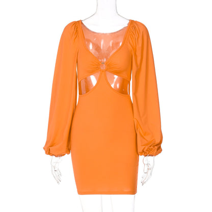 Sexy Lantern Sleeves Summer Short Dresses