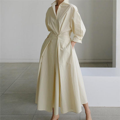 Casual Loose Fashion Long Maxi Shirts Dresses-STYLEGOING