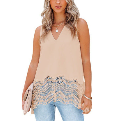 Casual Chiffon Sleeveless Vest Summer Crop Tops