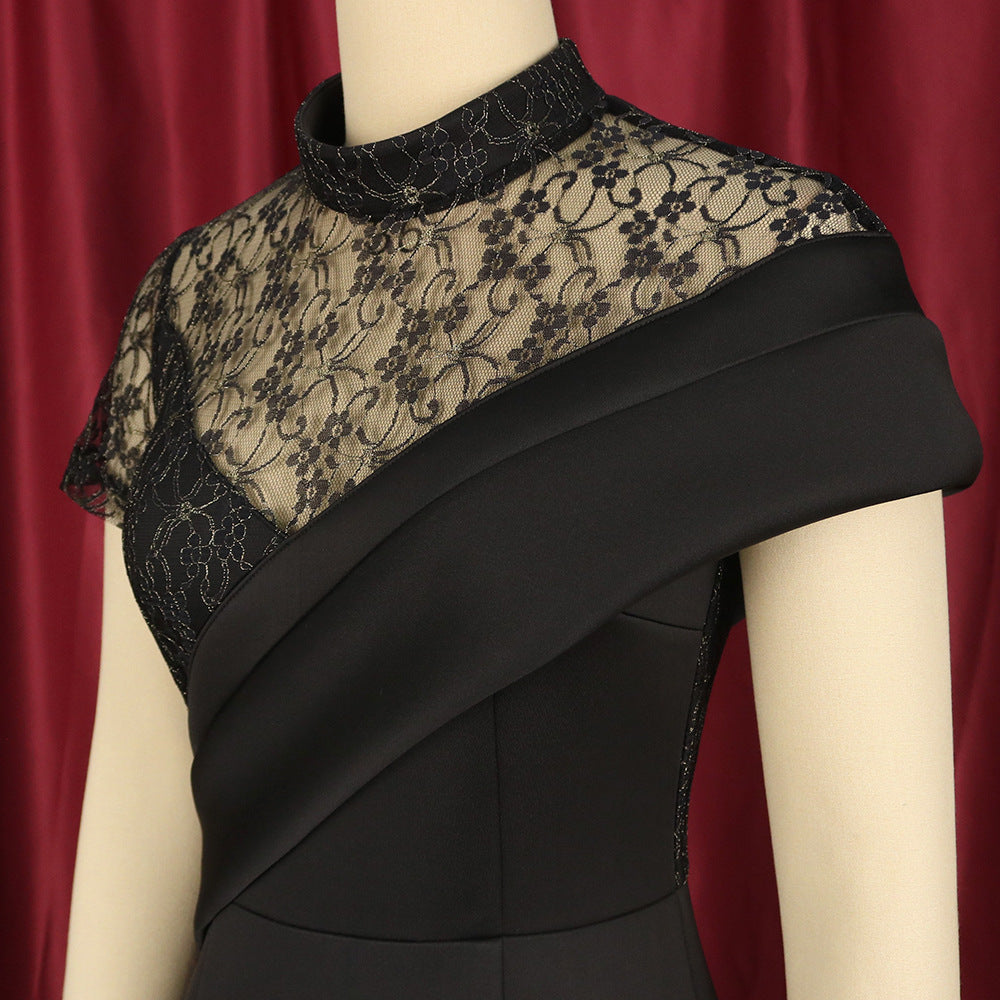 Vintage Lace Short Sleeves Party Dresses for Women