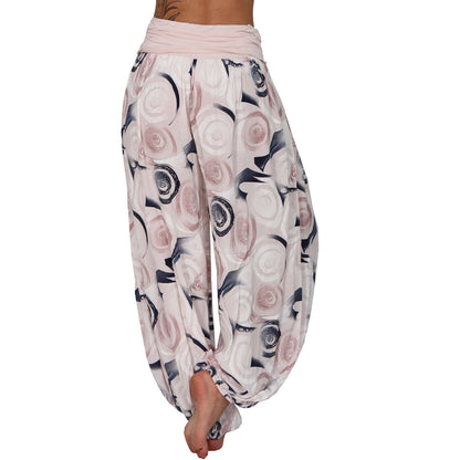 Casual Floral Print Women Harem Pants