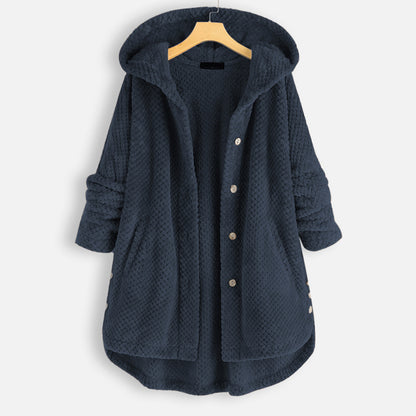 Casual Women Velvet Puls Sizes Hoodies Overcoat