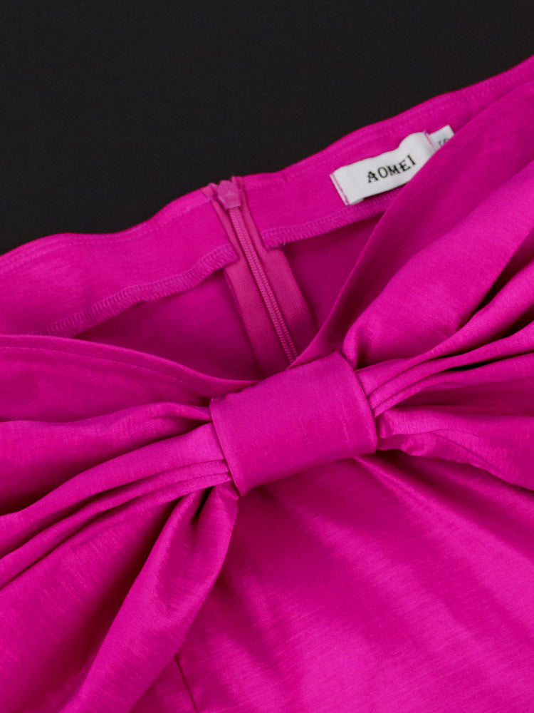 Designed Strapless Bowknot Design Party Sheath Dresses