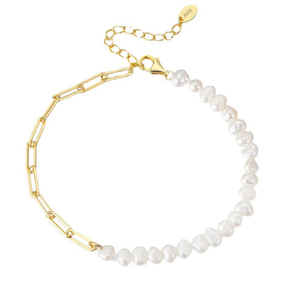 Fresh Water Pearl Gold Plated Sterling Sliver Bracelets