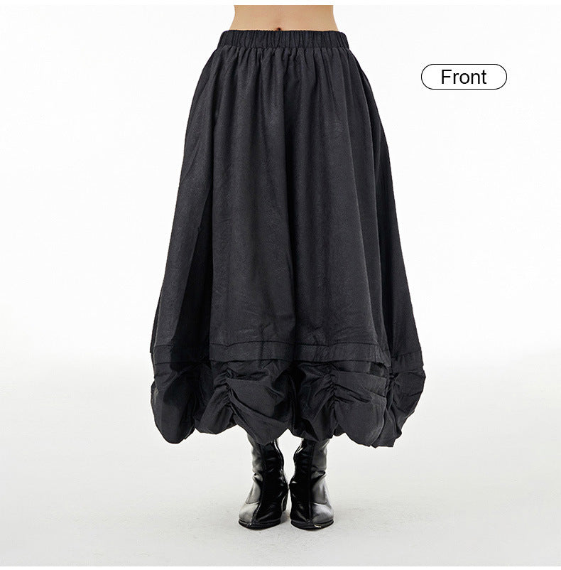 Designed Pleated Plus Sizes Skirts for Women